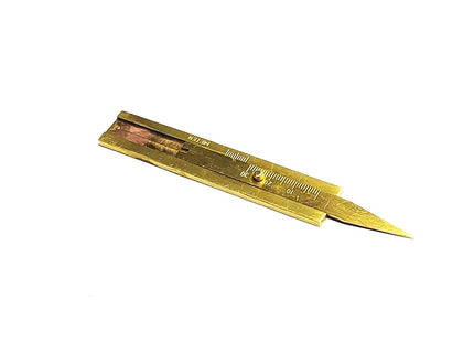 Brass Tyre Tread Profile Depth Gauge 0-30 MM to Measure Rubber Thickness