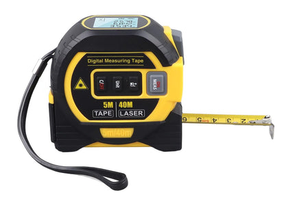 Buyohlic 3-in-1 Laser Tape Measure 196Ft Rechargeable Laser Measurement Tool & 16Ft Measuring Tape Movable Magnetic Hook Pythagorean Mode, Measure Distance, Area and Volume