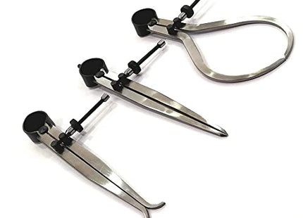 Set of 3 Pieces Spring Caliper Set - Inside, Outside & Divider Measuring Tool