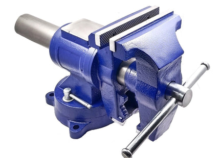 6" Heavy Duty Bench Vise, Double Swivel Rotating Vise Head/Body Rotates 360°,Pipe Vise Bench Vices 30Kn Clamping Force,for Clamping Fixing Equipment Home or Industrial Use