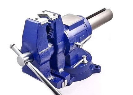 6" Heavy Duty Bench Vise, Double Swivel Rotating Vise Head/Body Rotates 360°,Pipe Vise Bench Vices 30Kn Clamping Force,for Clamping Fixing Equipment Home or Industrial Use