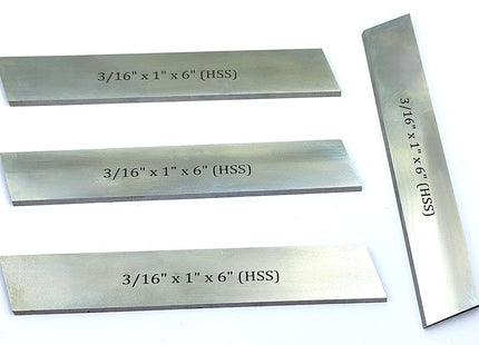 HSS Blades 3/16" x 1" (Wide) x 6" (Long) for Lathe Parting Cut Off & Tool Holders