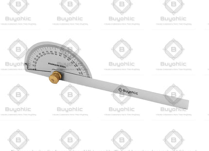 Buyohlic Stainless Steel Protractor 0-180 degrees Machine Tools