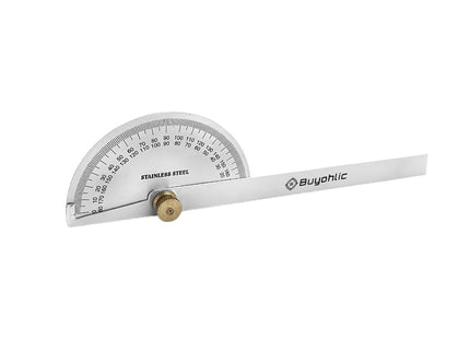 Buyohlic Stainless Steel Protractor 0-180 degrees Machine Tools