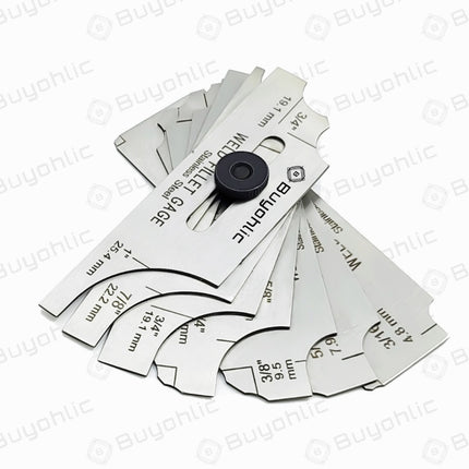 7 Blades Fillet Welding 1/8 to 1” Gage Gauge II Perfect for Checking Leg Length and Throat Thickness