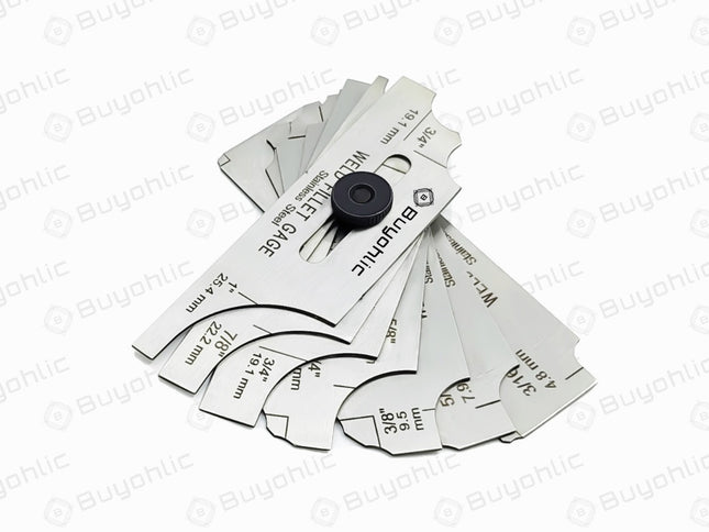 7 Blades Fillet Welding 1/8 to 1” Gage Gauge II Perfect for Checking Leg Length and Throat Thickness