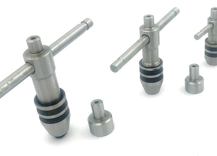 Precision Guiding Tap 3 Pcs Set Wrenches with Freely Spinnable Cap -Design with Accurate Runout Control with Plastic Box