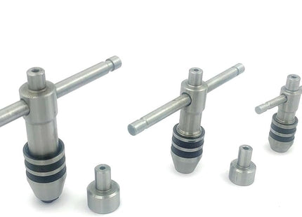 Precision Guiding Tap 3 Pcs Set Wrenches with Freely Spinnable Cap -Design with Accurate Runout Control with Plastic Box